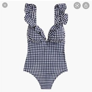 NWT J crew gingham swimsuit